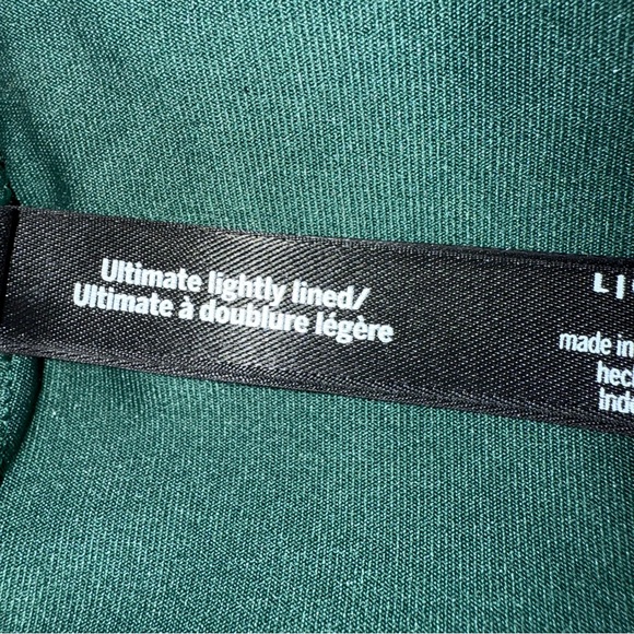 PINK Victoria's Secret Green Velour Velvet Crop Camisole Top with Bralet Size L - Picture 11 of 12